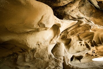 A collection of sand caves while exploring nature.