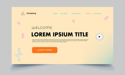 Website template design. Vector illustration concept of web page design for website and mobile website development. Easy to edit and customize. Modern BusinessWeb Hero Header Template.