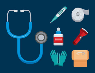 seven first aid icons