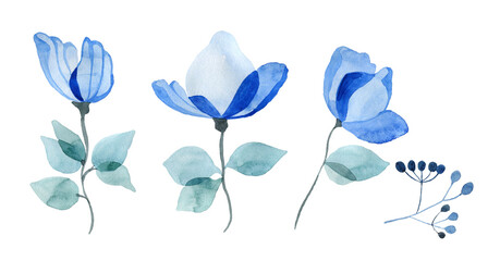 gentle romantic banner for social network transparent flowers