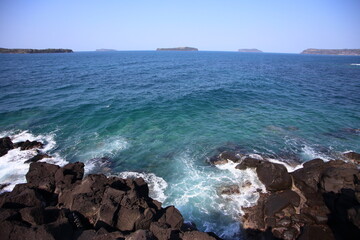 萩市で見た海岸の風景