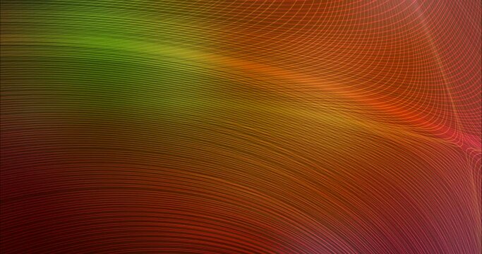 4K looping dark green, red video with repeated sticks. Modern abstract flowing illustrations with Lines. Flicker for designers. 4096 x 2160, 30 fps.