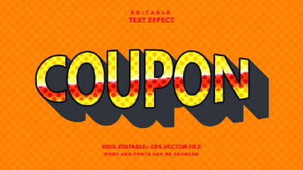 Editable text effect - Coupon text effect style.