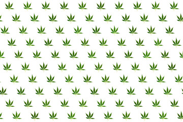 Seamless marijuana pattern. Hemp leaf tile.