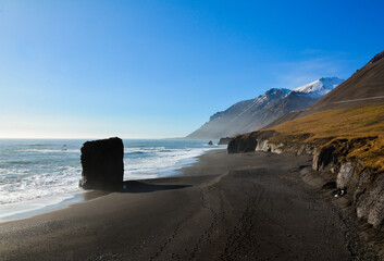 Beach with black sand 