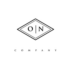 initial ON logo design vector