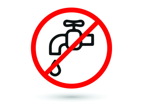 No water tap sign vector icon. EPS 10