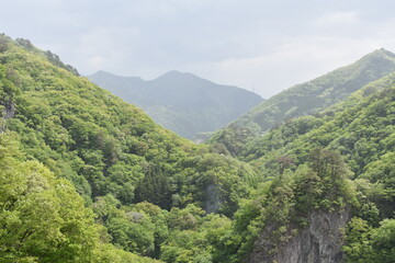 Fototapeta na wymiar 群馬　八ッ場ダムの風景　5月初夏