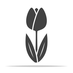 Fototapeta Tulip flower icon vector isolated obraz