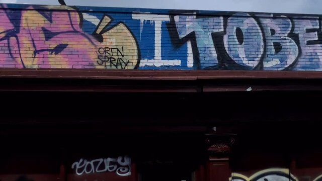 graffiti on a wall in Brooklyn New York