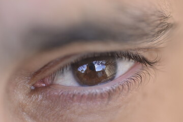 close up of eye