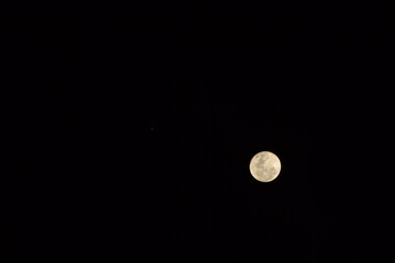 full moon in the dark