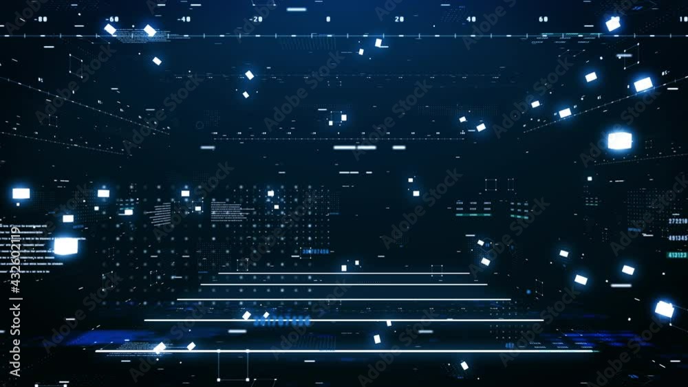 Aufkleber Technology Virtual Reality HUD Infographic Report Element Data Display.