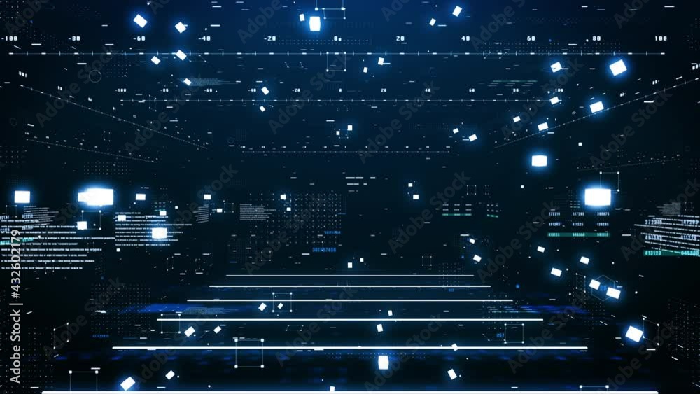 Poster Futuristic Digital Infographic Element HUD UI Panel Statistic Monitoring Display 4K Motion.