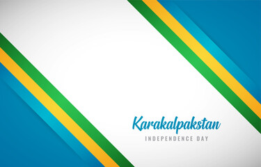 Happy Independence day of Karakalpakstan with Creative Karakalpakstan national country flag greeting background