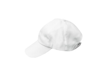 White baseball cap isolated on  background , clipping path