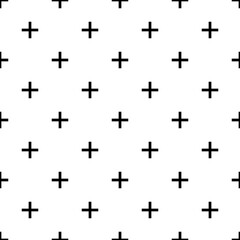 Seamless pattern, crosses. Vector geometric background. 