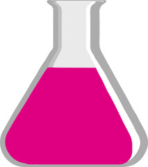 test tube icon on white background