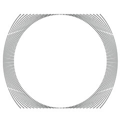 Halftone dots in circle form. round logo . vector dotted frame . design element