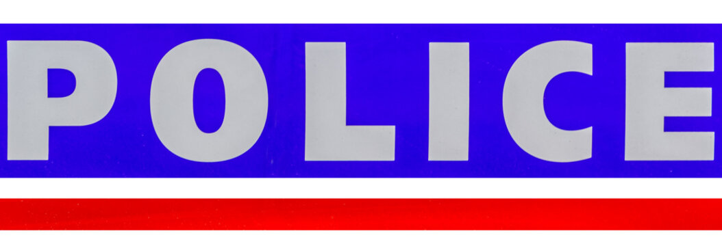 Police française, marquage tricolore sur véhicule 
