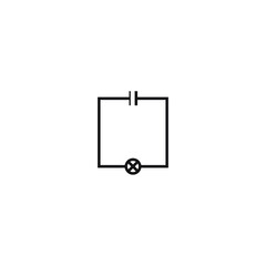 Circuit symbol, circuit icon in electronic circuits