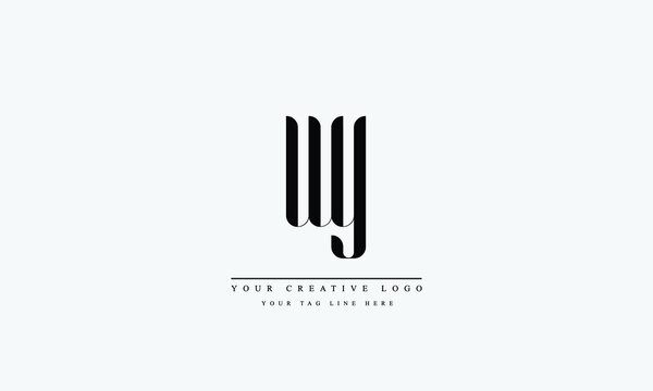 Letter Logo Design with Creative Modern Trendy Typography WY YW W Y