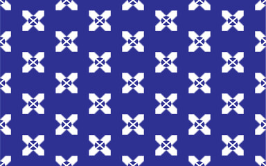 White pattern on blue background, abstract pattern design, modern contemporary style