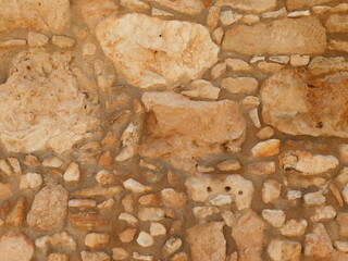 stone wall in the old town of Ayia Napa. Cyprus. Texture Photo