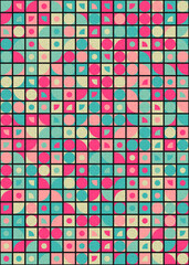 Fototapeta premium Abstract Geometric Pattern generative computational art illustration