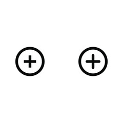 Plus Icon vector. Add icon. Addition sign. Medical Plus icon. editable icon set