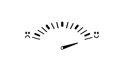 An Illustrated Icon Isolated on a Background Petrol Gauge Empty