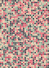 Fototapeta premium Abstract Geometric Pattern generative computational art illustration