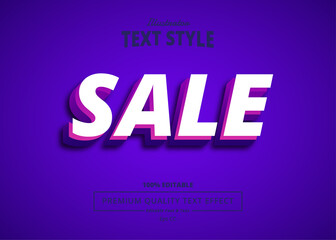 Sale Illustrator Text Effect