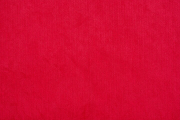 Red fabric background texture. Red cloth. Fabric surface for banner background.