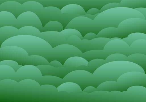 Cielo de nubarrones verdes, Mar de nubes verde. Tormenta de nubes verdes