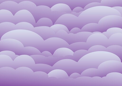 Mar de nubes morado, violeta o malva. Cielo de nubes morado, violeta o malva. Fondo de nubarrones malva, violeta o morado
