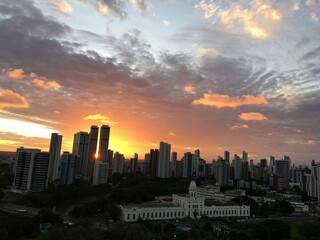 Fototapeta premium sunset in the city