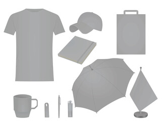 Promotional business item set. vector illustration