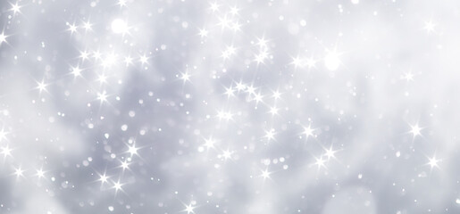 blue snowfall bokeh background, abstract snowflake background on blurred abstract blue