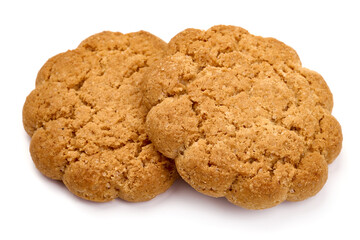 Oat cookies, isolated on a white background. High resolution image.