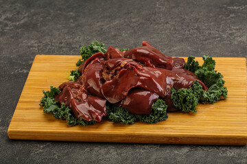 Raw chicken liver for cooking