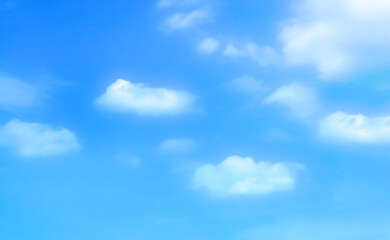 Fototapeta premium blue sky with beautiful natural white clouds 