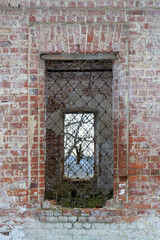 window of the destroyed church
