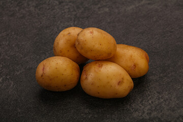 Raw baby young potato heap