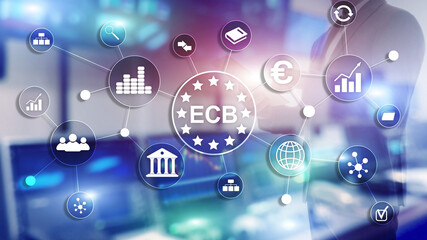 ECB European central bank Business finance concept