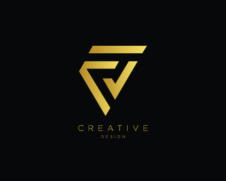 Creative and Minimalist Letter FV Logo Design Icon, Editable in Vector Format 