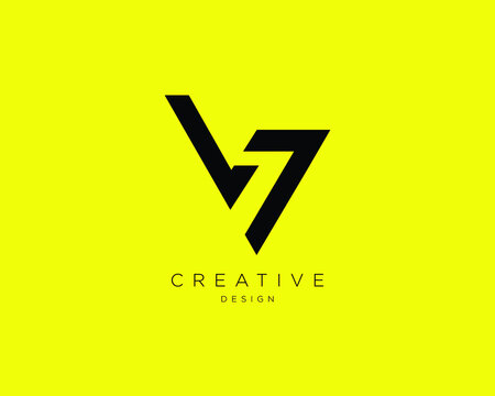 Creative Minimal Letter V7 Logo | V7 Logo Design