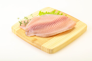 Raw tilapia fish for cooking