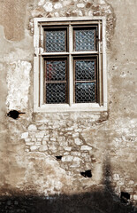 Fototapeta na wymiar Architectural details of Corvin Castle, also known as Hunyadi Castle or Hunedoara Castle, Hunedoara County, Transylvania, Romania