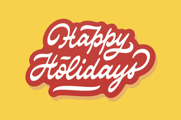 Happy Holidays vector lettering